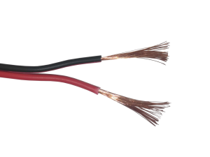 Кабель акустический 2x1.0мм2 (56x0.15мм), CCA, пластиковая катушка, черно-красный, Netko, 15 метров