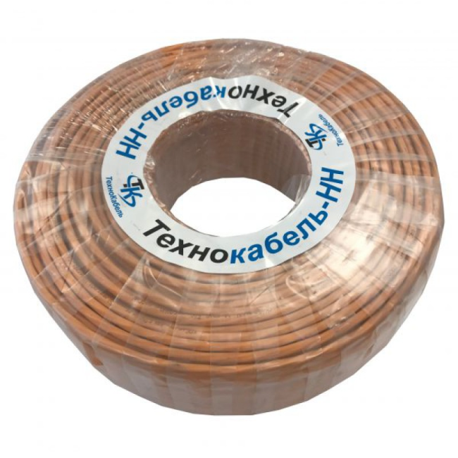 Кабель сигнальный, неэкранированный, КПСнг(А)-FRLS, 1x2x0.75мм2 (0.98мм), оранжевый, ТЕХНОКАБЕЛЬ, 50 метров