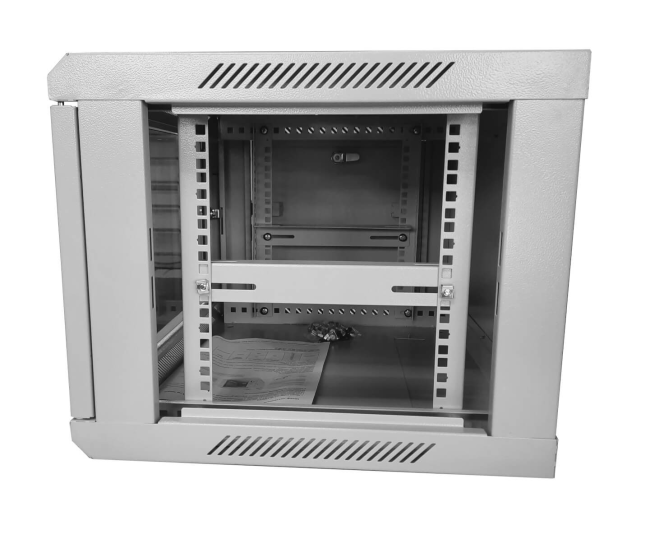 Шкаф настенный 6U серия WMA (Wall Maestro) (600х450х370), передняя дверь стекло, собранный, серый Netko Шкаф настенный 6U серия WMA (Wall Maestro) (600х450х370), передняя дверь стекло, собранный, серый Netko