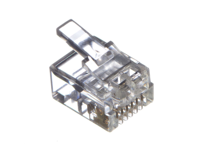 Коннектор для телефонного кабеля RJ-12 (6p6c), Netko, 20 шт.