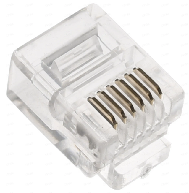 Коннектор для телефонного кабеля RJ-12 (6p6c), Netko, 50 шт.