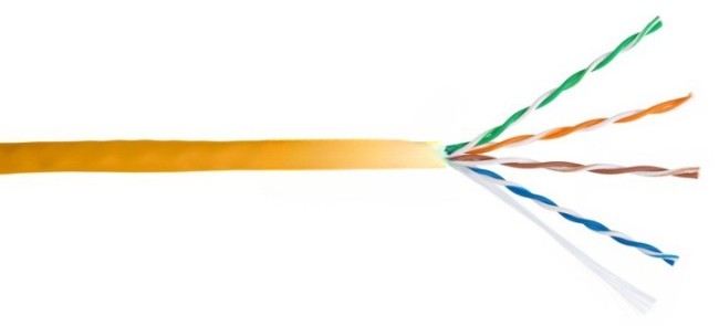 Кабель витая пара UTP, cat.5e, 4 пары, LSZH, CCA, Eletec, внутренний, 210 метров