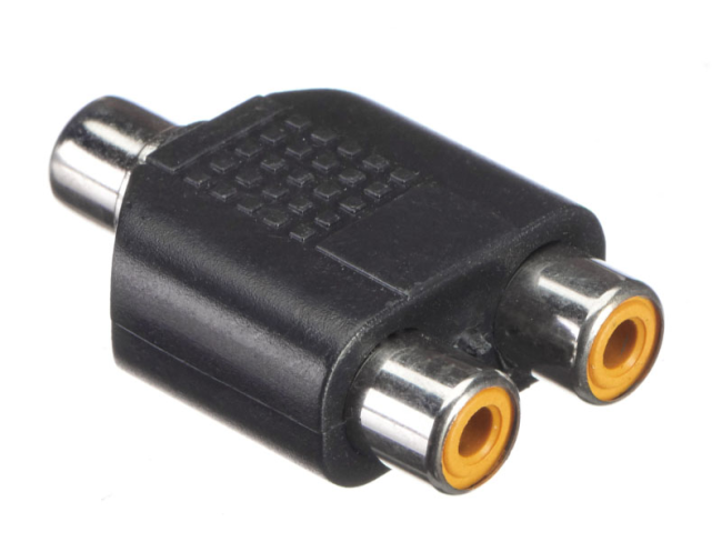 Переходник RCA-female 2 гнезда RCA-female (двойник), Netko, 2 шт