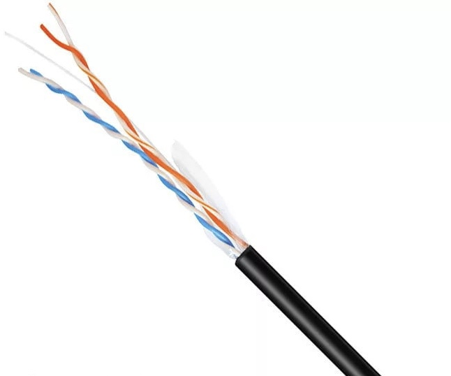 Кабель витая пара UTP2 cat.5е, моножила, медный, уличный, 240м. с коннекторами и колпачками в комплекте