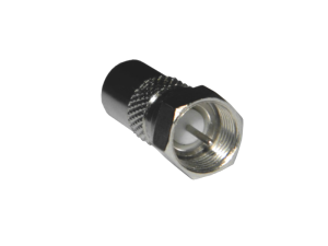 Переходник F-male - TV-разъем, цинк, никилевое покрытие, Netko, 10 шт