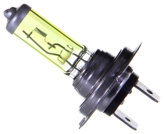 Набор "Головной свет" Лампа галогенная LYNXAUTO YELLOW H7 12V 55W PX26D (Комплект - 2шт.) + Предохранители "мини" (10А) - 2шт.