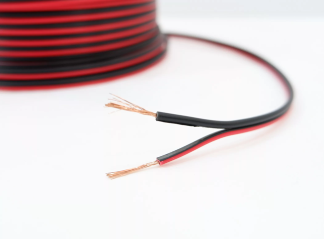 Кабель акустический 2x1.0мм2 (56x0.15мм), CCA, пластиковая катушка, черно-красный, Netko, 30 метров Кабель акустический 2x1.0мм2 (56x0.15мм), CCA, пластиковая катушка, черно-красный, Netko, 30 метров