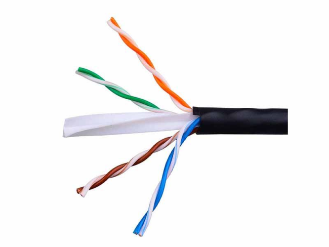 Кабель витая пара UTP4 cat.6, 23AWG, чистая медь, уличный, проходит Fluke Test, 100 метров