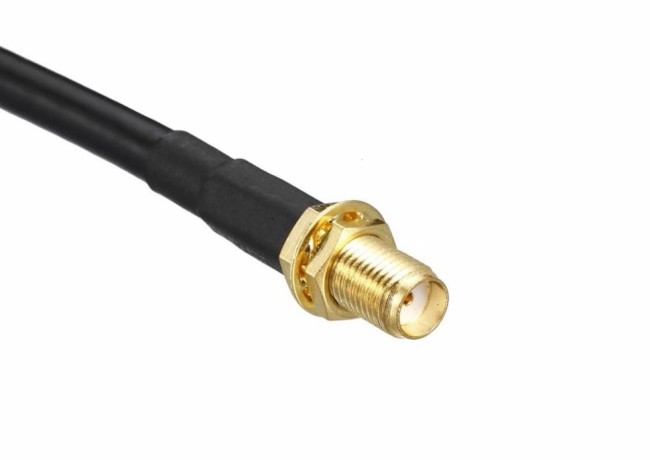 Кабельная сборка RG-58 (UHF-female (SO239) - SMA-female), 1 метр