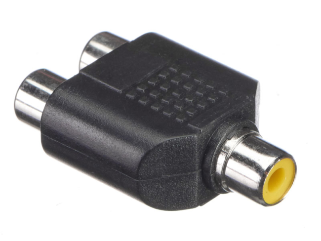 Переходник RCA-female 2 гнезда RCA-female (двойник), Netko, 6 шт