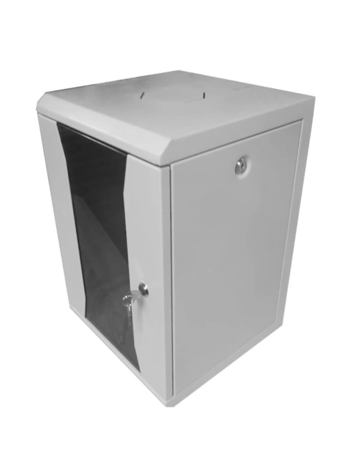 Шкаф настенный 10' 9U серия COMPACT (320х315х465), передняя дверь стекло, серый, Netko Шкаф настенный 10' 9U серия COMPACT (320х315х465), передняя дверь стекло, серый, Netko
