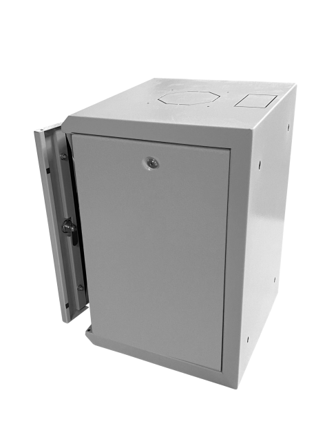 Шкаф настенный 10' 9U серия COMPACT (320х315х465), передняя дверь стекло, серый, Netko Шкаф настенный 10' 9U серия COMPACT (320х315х465), передняя дверь стекло, серый, Netko