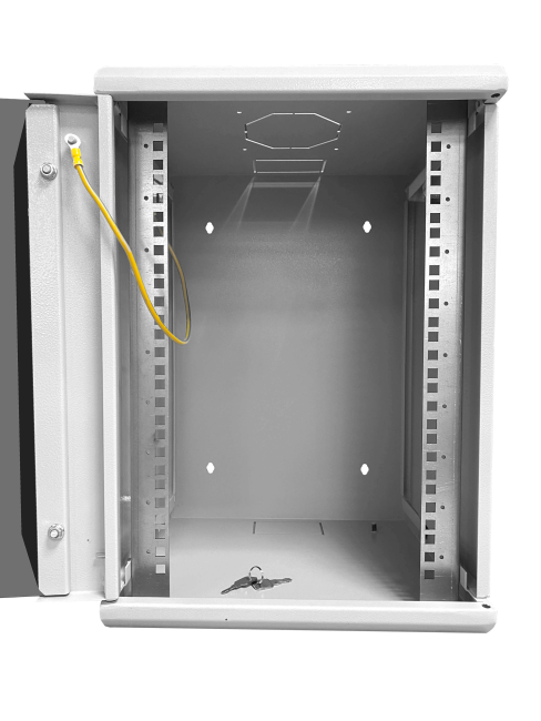 Шкаф настенный 10' 9U серия COMPACT (320х315х465), передняя дверь стекло, серый, Netko Шкаф настенный 10' 9U серия COMPACT (320х315х465), передняя дверь стекло, серый, Netko