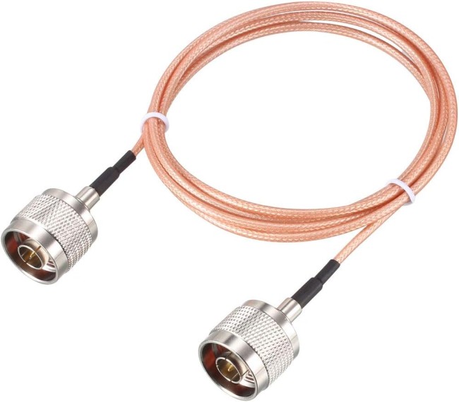 Пигтейл радиочастный (переходник) N-male - N-male, кабель RG316, 50 Ом, 20 см, 1 шт