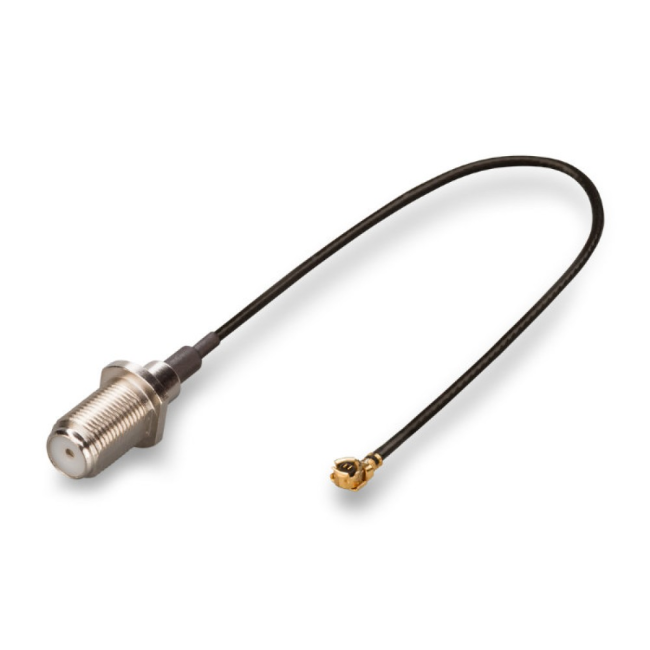 Пигтейл радиочастный (переходник) F-female - IPEX4 (MHF4), кабель RF0,81, 50 Ом, 15 см, 1 шт