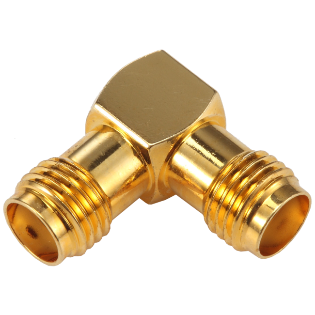 Переходник SMA-female - SMA-female угловой, 50 Ом, 10 шт