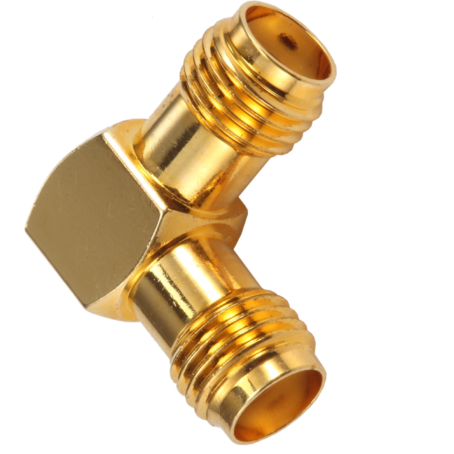 Переходник SMA-female - SMA-female угловой, 50 Ом, 10 шт