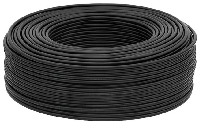 Кабель коаксиальный комбинированный 3C-2V, 75 Ом, чистая медь с кабелем питания 2x0.5мм (CU, одножильный), наружный, черный, 20 метров