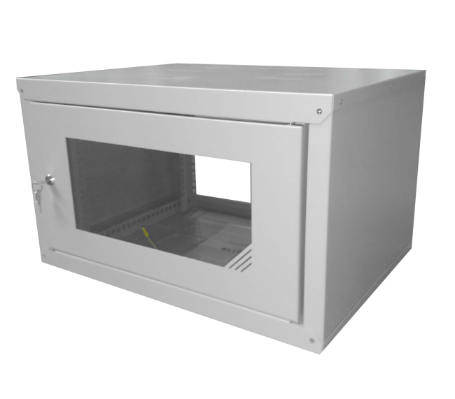 Шкаф настенный 19' 4U серия NOP2 (600х450х267,5), передняя дверь стекло, разборный, серый Netko Шкаф настенный 19' 4U серия NOP2 (600х450х267,5), передняя дверь стекло, разборный, серый Netko