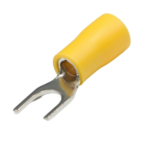 Вилочный кабельный наконечник SVS 5.5 - 8, диаметр 8.4мм, 4 - 6мм2 , изолированный, желтый, 100шт., Netko