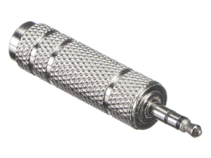 Переходник гнездо с 6.3 мм стерео на штекер 3.5 стерео, металл, Netko