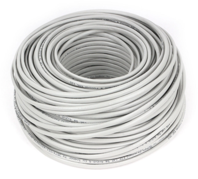 Кабель витая пара FTP 2 пары, cat.5e, для внутреннего использования, с коннекторами и колпачками RJ45 в комплекте, 240 метров Кабель витая пара FTP 2 пары, cat.5e, для внутреннего использования, с коннекторами и колпачками RJ45 в комплекте, 240 метров