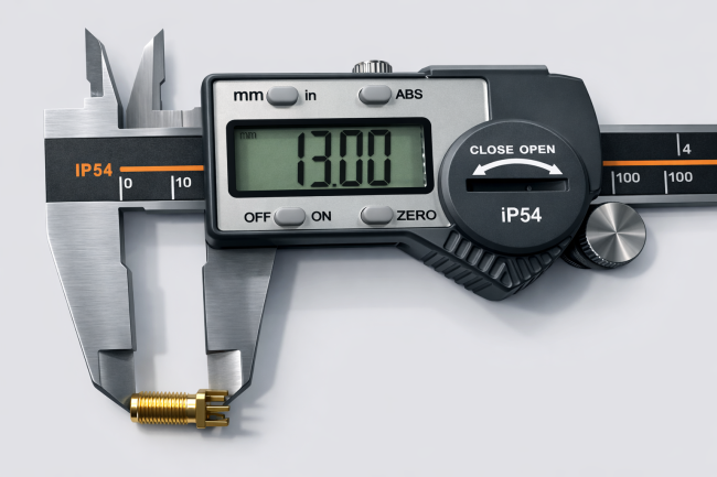 Разъем SMA-female под пайку на плату, прямой, общая длина 18мм, длина резьбы 13мм, 10 шт.