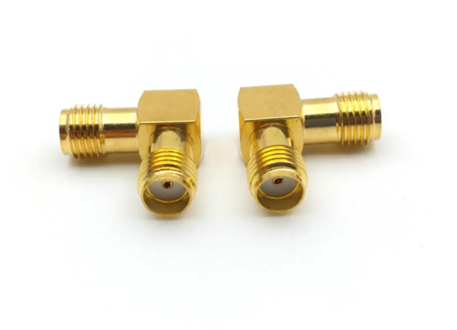 Переходник SMA-female - SMA-female угловой, 50 Ом, 4 шт