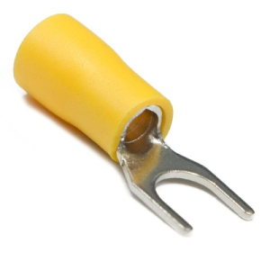Вилочный кабельный наконечник SVS 5.5 - 4, диаметр 4.3мм, 4 - 6мм2, изолированный, желтый, 100шт., Netko