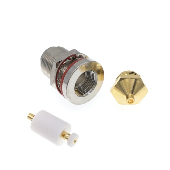 Разъем N-female с большой гайкой, под полужесткий кабель RG402 (0.141''), под пайку, 100 шт.