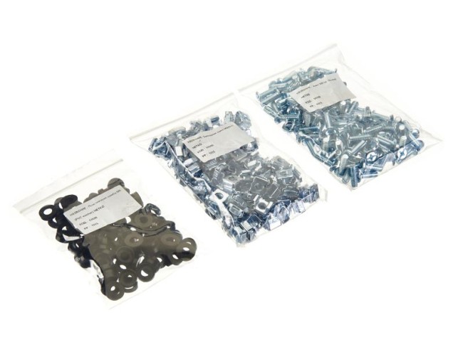 Крепежный набор, крестовой, размер M6 на 16 с прокладкой, 100 шт. Крепежный набор, крестовой, размер M6 на 16 с прокладкой, 100 шт.