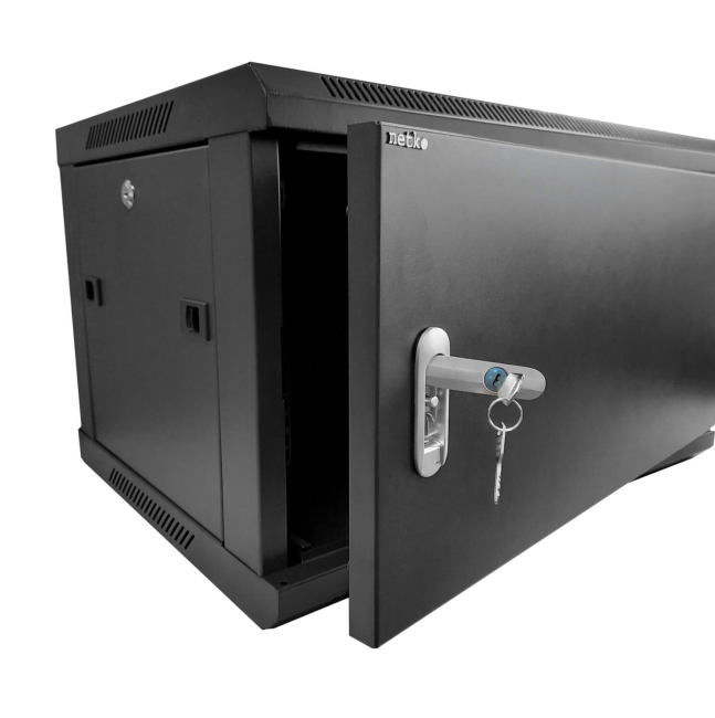 Шкаф настенный 19' 4U серия WMA (Wall Maestro) (600х450х280), разборный, передняя дверь металл, черный Netko Шкаф настенный 19' 4U серия WMA (Wall Maestro) (600х450х280), разборный, передняя дверь металл, черный Netko