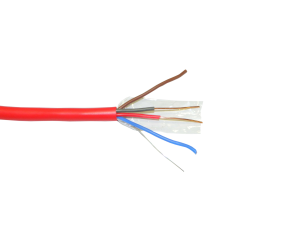 Кабель сигнальный, экранированный, КПСЭнг(А)-FRLS, 2x2x0.5мм2 (0.8мм), красный, Netko, 200 метров