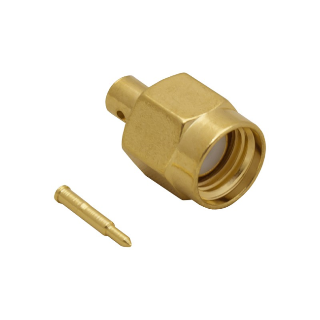 Разъем SMA-male под полужесткий кабель RG405 (0.086''), обжимной под пайку, 2 шт.