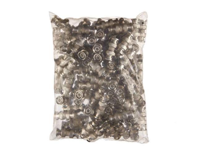 Переходник BNC-male - BNC-male, медный, покрытие цинк, Netko, 2 шт