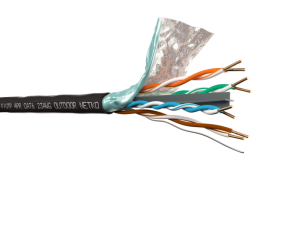 Кабель витая пара FTP4 cat.6, 23AWG, чистая медь, моножильный, уличный, проходит Fluke Test, 40 метров
