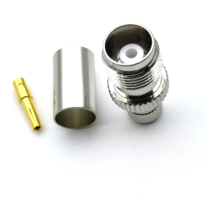 Разъем TNC-female под кабель 5D-FB (LMR-300, LMR-240, RG-8X), 50 Ом, обжимной под пайку, 2 шт.