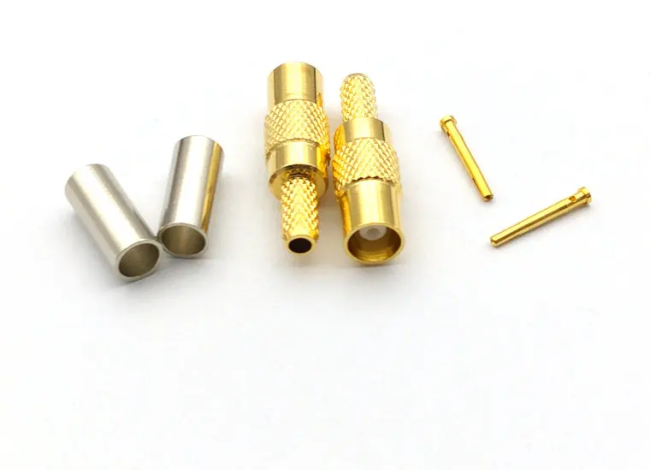 Разъем MCX-female под кабель RG174, RG178, RG316, 50 Ом, обжимной под пайку, 4 шт. Разъем MCX-female под кабель RG174, RG178, RG316, 50 Ом, обжимной под пайку, 4 шт.