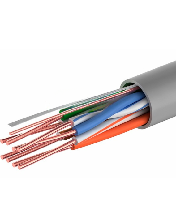 Кабель витая пара UTP, cat.5e, 4 пары, медный проводник, внутренний, Eletec, 5 метров