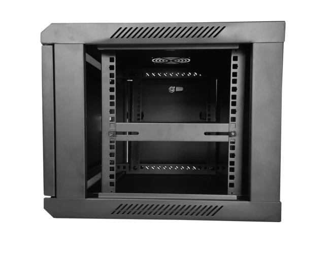 Шкаф настенный 19' 6U серия WMA (Wall Maestro) (600х450х370), разборный, передняя металлическая дверь, черный Netko Шкаф настенный 19' 6U серия WMA (Wall Maestro) (600х450х370), разборный, передняя металлическая дверь, черный Netko