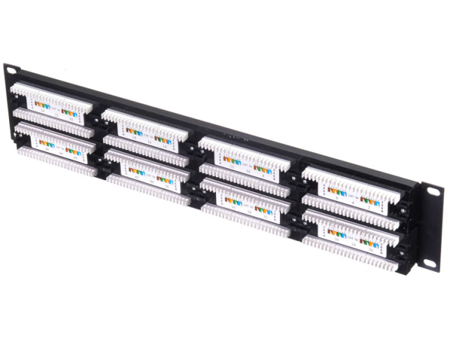 Патч-панель UTP, 19", 48 портов RJ45, cat.5е, 2U, Dual Type Патч-панель UTP, 19", 48 портов RJ45, cat.5е, 2U, Dual Type