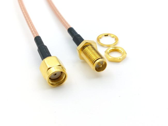 Пигтейл (кабельная сборка) RP-SMA(female)-RP-SMA(male) прямой/прямой, кабель RG316, длина 150 мм Пигтейл (кабельная сборка) RP-SMA(female)-RP-SMA(male) прямой/прямой, кабель RG316, длина 150 мм