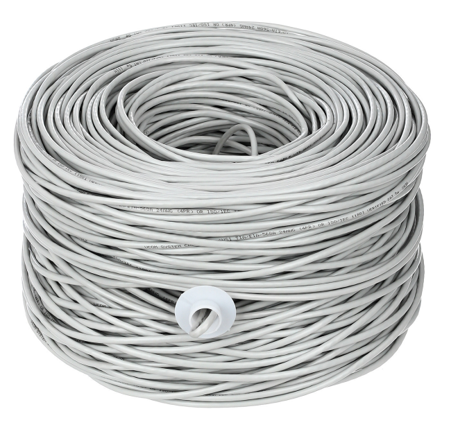 Кабель витая пара FTP 4 пары, cat.5е, экранированный, для помещений, с коннекторами и колпачками RJ45 в комплекте, 10 метров