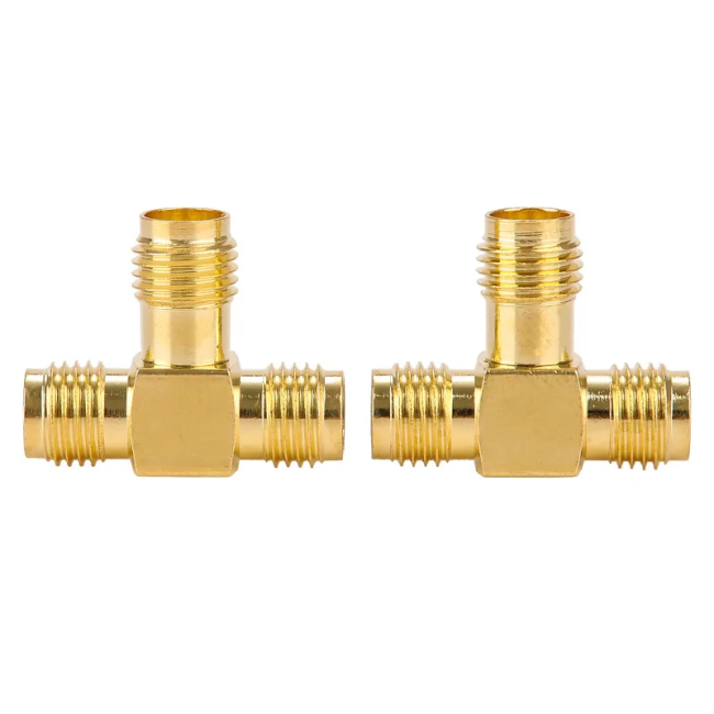 Переходник тройник SMA-female - SMA-female - SMA-female (SMA-KKK), 50 Ом, 10 шт