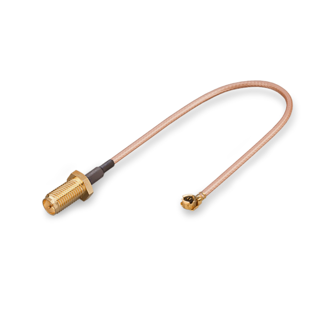 Комплект пигтейлов RP-SMA-female - U.FL (IPEX), кабель RG178, 50 Ом, 25 см, 2 шт