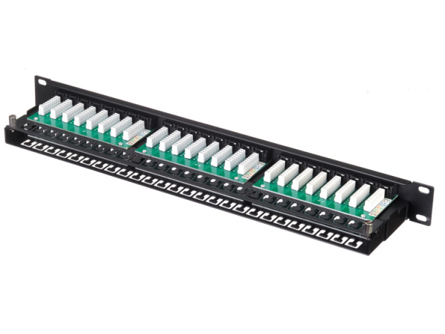 Патч-панель UTP, 19", 48 портов RJ45, cat.5е, 1U, Krone Type, компактная Патч-панель UTP, 19", 48 портов RJ45, cat.5е, 1U, Krone Type, компактная