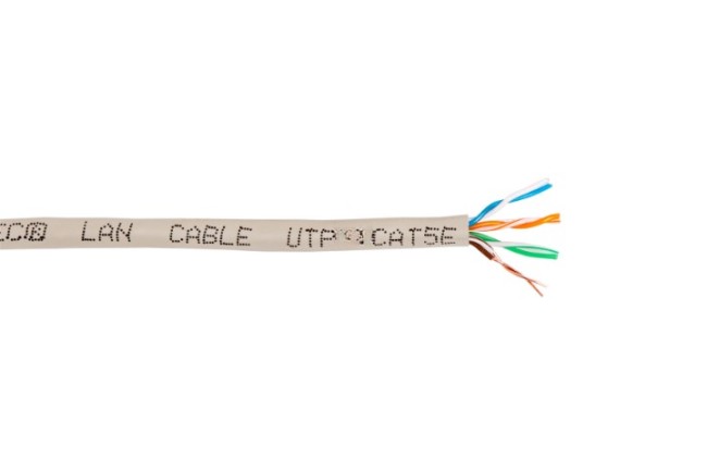 Кабель витая пара UTP, cat.5e, 4 пары (0,51 жила), медный проводник, PROFI line, внутренний, 5 метров