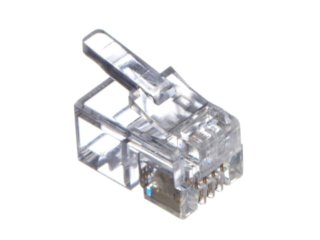 Коннектор RJ-9  (4p4c), для телефонных трубок, Netko, 20 шт.