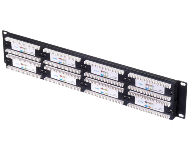 Патч-панель UTP, 19", 48 портов RJ45, cat.6, 2U, Krone Type Патч-панель UTP, 19", 48 портов RJ45, cat.6, 2U, Krone Type