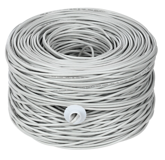 Кабель витая пара FTP 4 пары, cat.5е, экранированный, для помещений, с коннекторами и колпачками RJ45 в комплекте, 20 метров